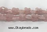 CFG973 15.5 inches 30*33mm carved butterfly rose quartz beads