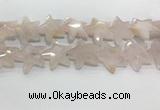 CFG983 15.5 inches 33*33mm carved star rose quartz beads