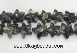 CFG985 15.5 inches 33*33mm carved star grey opal gemstone beads