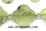 CFG993 15 inches 16mm - 17mm carved flower prehnite beads