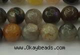 CFJ212 15.5 inches 8mm faceted round fancy jasper beads wholesale