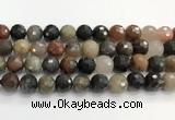 CFJ220 15.5 inches 12mm faceted round fancy jasper beads