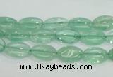 CFL101 15.5 inches 8*12mm oval natural green fluorite gemstone beads