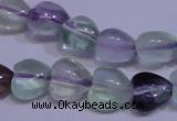 CFL1051 15 inches 8*8mm heart natural fluorite gemstone beads