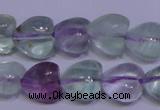 CFL1052 15 inches 10*10mm heart natural fluorite gemstone beads