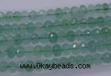 CFL110 15.5 inches 4*6mm faceted rondelle green fluorite beads