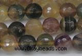 CFL1115 15.5 inches 14mm faceted round yellow fluorite gemstone beads