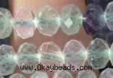 CFL1142 15.5 inches 4*6mm faceted rondelle fluorite gemstone beads