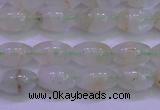 CFL1200 15.5 inches 6*10mm rice green fluorite gemstone beads