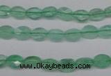 CFL122 15.5 inches 6*8mm faceted oval green fluorite beads