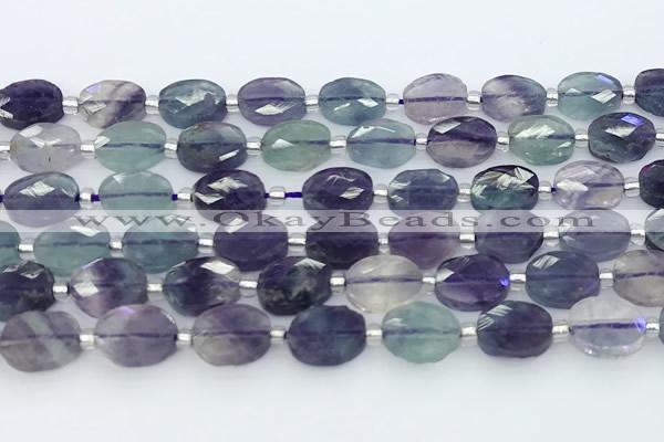 CFL1234 15.5 inches 8*10mm faceted oval fluorite beads