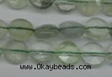 CFL131 15.5 inches 8mm faceted coin green fluorite beads