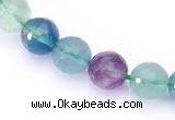 CFL14 16 inch A- grade 10mm faceted round natural fluorite beads