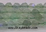 CFL1401 15.5 inches 6mm faceted nuggets green fluorite beads