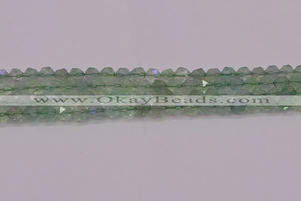 CFL1402 15.5 inches 8mm faceted nuggets green fluorite beads