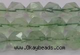 CFL1403 15.5 inches 10mm faceted nuggets green fluorite beads