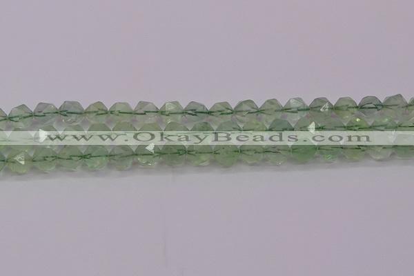 CFL1403 15.5 inches 10mm faceted nuggets green fluorite beads