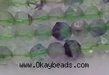 CFL1406 15.5 inches 6mm faceted nuggets fluorite gemstone beads