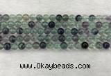 CFL1461 15.5 inches 6mm round A grade fluorite gemstone beads