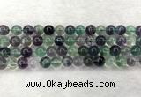 CFL1463 15.5 inches 10mm round A grade fluorite gemstone beads