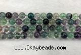 CFL1464 15.5 inches 12mm round A grade fluorite gemstone beads