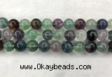 CFL1466 15.5 inches 16mm round A grade fluorite gemstone beads