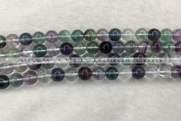 CFL1473 15.5 inches 10mm round AA grade fluorite gemstone beads