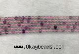 CFL1480 15.5 inches 4mm round rainbow fluorite gemstone beads