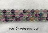 CFL1483 15.5 inches 10mm round rainbow fluorite gemstone beads