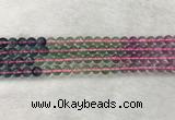 CFL1490 15.5 inches 8mm round rainbow fluorite gemstone beads