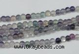 CFL150 15.5 inches 4mm round natural fluorite gemstone beads wholesale