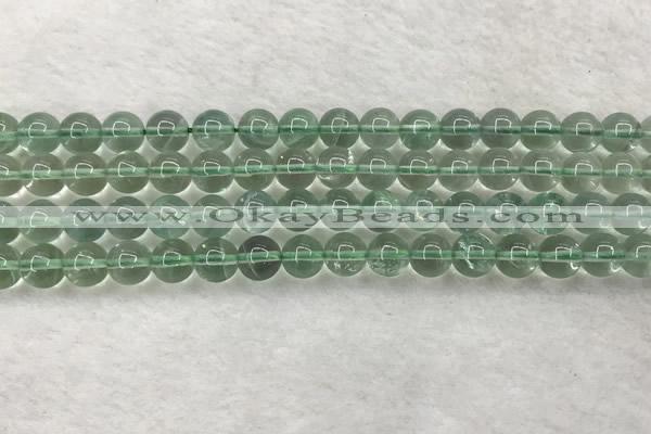 CFL1523 15.5 inches 8mm round green fluorite gemstone beads