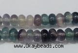 CFL156 15.5 inches 5*8mm rondelle natural fluorite gemstone beads