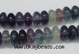 CFL157 15.5 inches 6*10mm rondelle natural fluorite gemstone beads