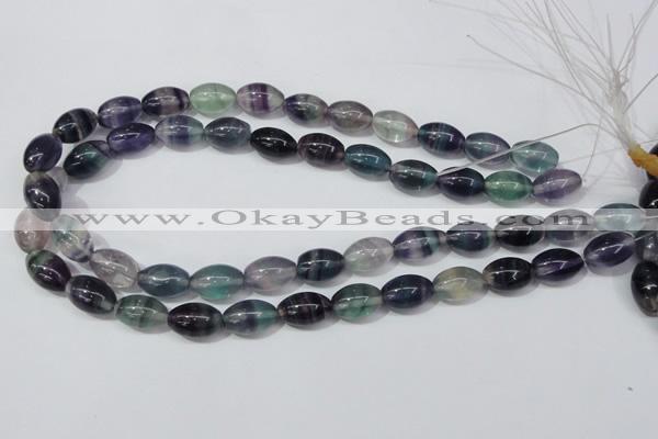 CFL158 15.5 inches 10*15mm rice natural fluorite gemstone beads