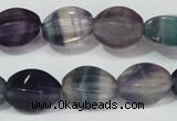 CFL160 15.5 inches 10*15mm twisted rice natural fluorite beads wholesale