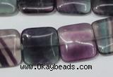 CFL175 15.5 inches 18*18mm square natural fluorite beads wholesale