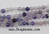 CFL200 15.5 inches 4mm round purple fluorite gemstone beads wholesale