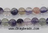 CFL202 15.5 inches 8mm round purple fluorite gemstone beads wholesale