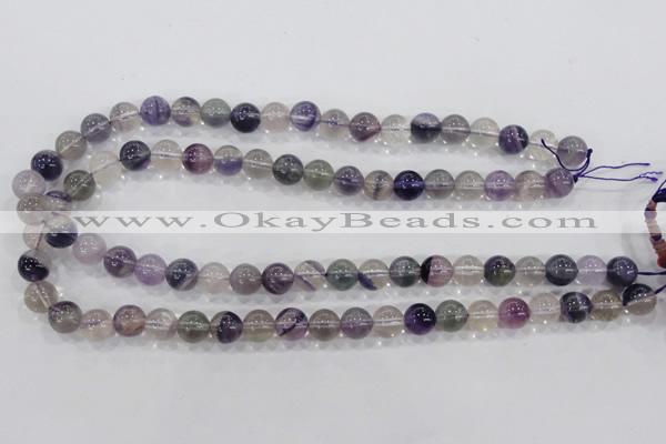 CFL203 15.5 inches 10mm round purple fluorite gemstone beads wholesale