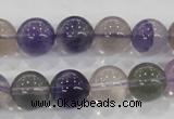 CFL204 15.5 inches 12mm round purple fluorite gemstone beads wholesale