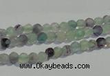 CFL250 15.5 inches 4mm faceted round natural fluorite beads