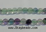 CFL251 15.5 inches 6mm faceted round natural fluorite beads