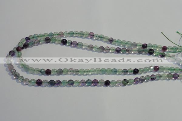 CFL251 15.5 inches 6mm faceted round natural fluorite beads