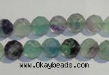 CFL252 15.5 inches 8mm faceted round natural fluorite beads