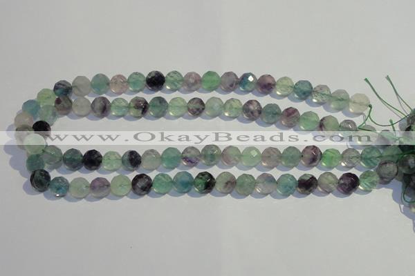 CFL253 15.5 inches 10mm faceted round natural fluorite beads