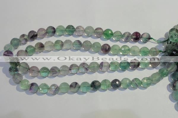 CFL254 15.5 inches 12mm faceted round natural fluorite beads