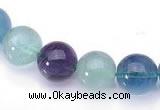 CFL26 16 inch 4mm round B grade natural fluorite beads Wholesale