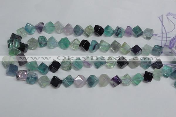 CFL310 15.5 inches 8*8mm cube natural fluorite beads