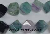 CFL311 15.5 inches 10*10mm cube natural fluorite beads